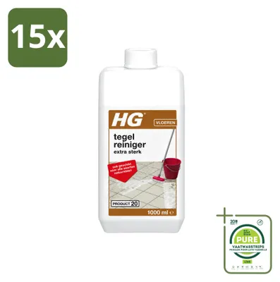 Produktbild von 15 x HG Fliesenreiniger extra stark für alle Natursteinarten 1 l - Großpackung - 15 Stücke