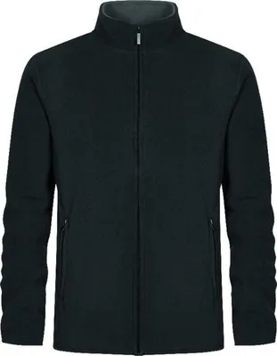 Produktbild von Doppel Fleece Zip Jacke Herren, Marineblau-Wasserblau, L