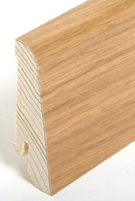 Produktbild von Sockelleiste Echtholzfurnier 20 x 58 x 2500 mm Eiche Echtholzfurnier Fußleiste furniert by PROVISTON 12.5 Meter | 5 Stück