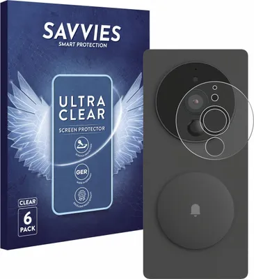 Produktbild von 6x Für Aqara SVD-KIT1 (Smarte Video-Türklingel G4) Schutzfolie Savvies Displayschutz Display Schutz Folie Klar Transparent