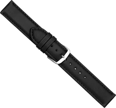 Produktbild von Uhrenarmband Kalbsleder schwarz Herzog Beach 20433S, Stegbreite:28mm
