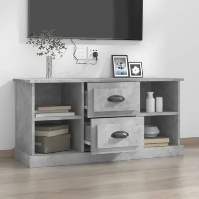 Produktbild von "im Sonderangebot"TV-Schrank Industriestil - CLORIS - Fernsehenschrank - Betongrau 99,5x35,5x48 cm Holzwerkstoff - NeuMöbel6667013