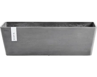 Produktbild von Blumenkasten Ecopots Bruges Kunststoff matt 45 x 17 x 17 cm grau inkl. Erdbewässerungsystem