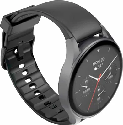 Image de Smartwatch "8900", GPS, AMOLED 1.43", fonction téléphone, Alexa, rond, noir (00178611)