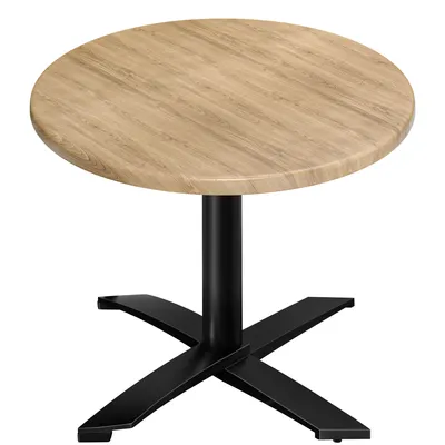 Produktbild von WTG | Bistro Außen Tisch | Ø:H 70 x 75,5 cm | Eiche / Schwarz | Rund | Bistro Tisch Gastro Tisch
