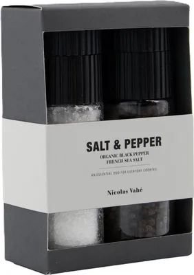 Image de Nicolas Vahé Coffret cadeau ORGANIC SECRET BLEND + SALT GARLIC & CHILLI épices set de 2 pièces 115g 125g