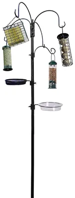 Vogel-Futterstation 4 Pfosten, 240 cm, pulverbeschichtet, inkl. Zubehör