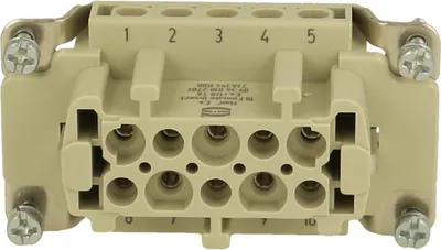 Produktbild von HARTING Han 10Ex Buchseneinsatz (F) Schraubanschluss, 10-polig+PE 90V, 16A - 1 Stück