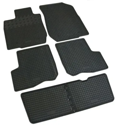 Gummifußmatten Set 6-teilig für Dacia Logan MCV (2006-2013), schwarz