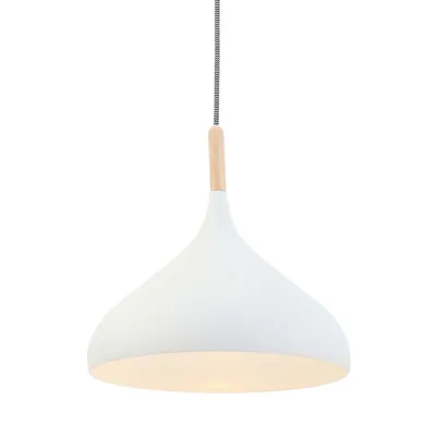Image de Mexlite - suspension - Bjorr - blanc - bois métal - Ø 33cm - E27 - 7730W