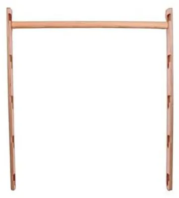 Produktbild von BearOnBar – Robuste, einfach zu montierende und verstellbare Klimmzugstange aus Holz – 5 Höhenstufen – bis zu 117 cm bis zum Türrahmen, Türbreite