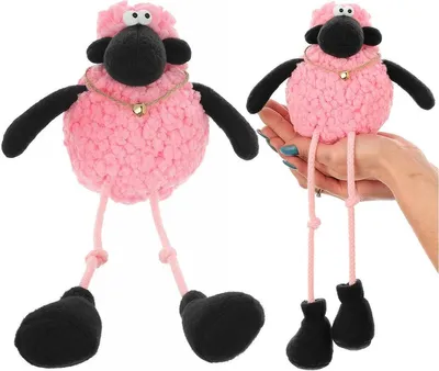 Produktbild von Sitzendes Lamm Rosa Frühlingsdekoration 10+25CM