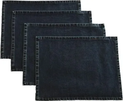 Immagine prodotto di Tovagliette in cotone Denim - 4 pezzi - Blu -  46 x 36 cm.