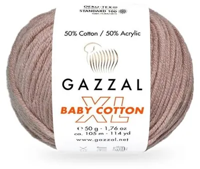 Produktbild von Wolle Gazzal Baby Baumwolle XL 3434 cappuccino - Stricken & Häkeln