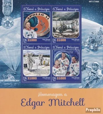 Produktbild von Briefmarken Sao Tome e Principe 2016 Mi 6606-6609 Kleinbogen (kompl. Ausgabe) postfrisch Edgar Mitchel