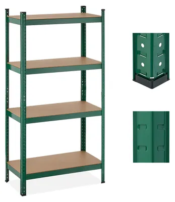 Stehendes Regal 4 Böden 156x80x40 cm Grün Tragkraft 280 kg