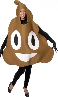 Emoticon Kostüm Häufchen braun für Erwachsene Gr. M/L braun Fasching Karneval Gruppenkostüm Mottoparty Spaßkostüm
