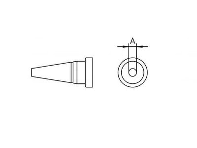 Produktbild von Schönwitz 41487 Weller Lötspitze LT 1A 0,5mm Rundform T0054448999