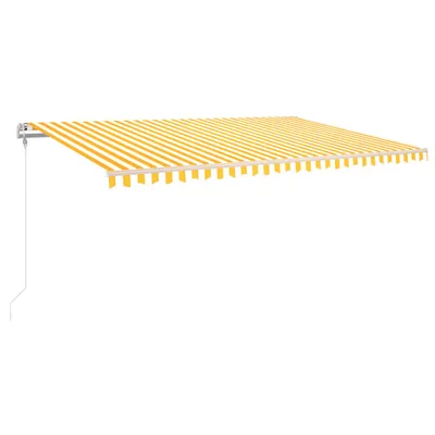 Zdjęcie produktu dla vidaXL Markiza automatycznie zwijana 500x300 cm żółto-biała