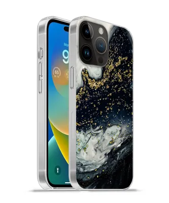 Produktbild von MuchoWow® Handyhülle Schutzhülle Hülle für Apple iPhone 14 Pro Max Marmor - Naturstein - Gold Silikon Softcase Handy Hülle - Hardcover