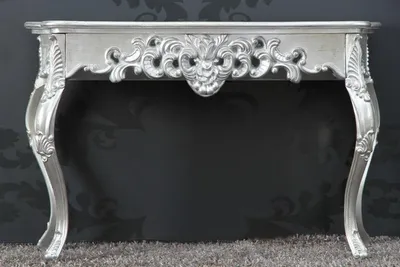 Immagine prodotto di Casa Padrino Consolle barocca in argento - Scrivania da donna - Consolle da segretaria - Comodino da donna