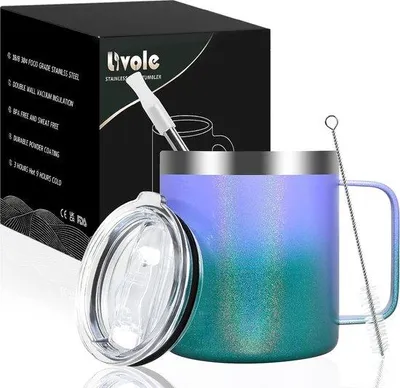 Produktbild von Isolierbecher 350ml Edelstahl Thermobecher mit Deckel