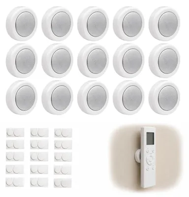 15 magnetische Wandhalterungen für Fernbedienungen, Weiß