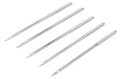5 Rundlochnadeln, Metall, 69 mm, für Leder & Canvas