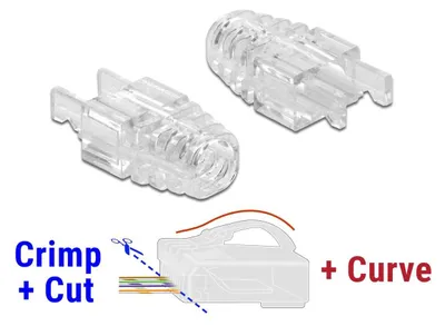 Obrázek produktu pro DeLOCK 86471, Kabelová manžeta, Průhledná, RJ-45, 11,7 mm, 8,1 mm, 20 kusů