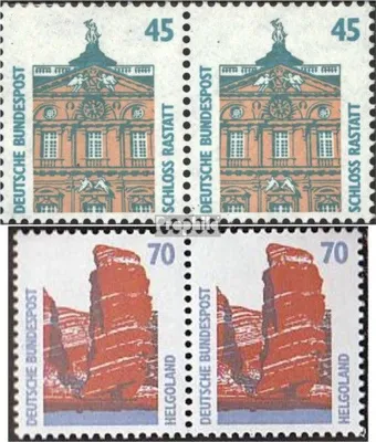 Produktbild von Briefmarken BRD (BR.Deutschland) 1990 Mi 1468wP-1469wP waagerechte Paare (kompl.Ausg.) postfrisch Sehenswürdigkeiten