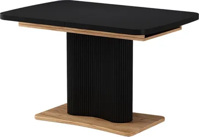 Produktbild von Esstisch Vicco Fenaro Schwarz/Goldkraft Eiche 120 x 80 cm ausziehbar, Model 58008