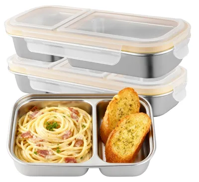 Produktbild von Omgoods – 2 Snackboxen mit Fächern – Lunchbox für Kinder