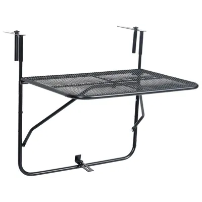Produktbild von vidaXL Balkontisch Schwarz 60x40 cm Stahl