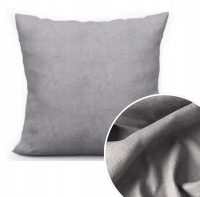 Obrázek produktu pro Dekorativní povlak na polštář, šedá barva, samet, 40x40 cm, elegantní design