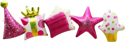 Produktbild von Folienballon Luftballon Girlande, Motiv Pinke Party Geschenke, ca. 80 x 25 cm