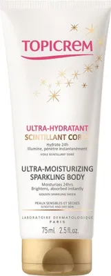 Produktbild von Topicrem Feuchtigkeitsspendende Ultra-Feuchtigkeitsspendende Sparkling Body Lotion 75 ml