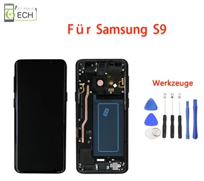 Produktbild von Für Samsung Galaxy S9 G960F LCD Display (OLED) + Rahmen Touchscreen schwarz