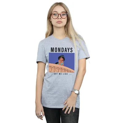 Produktbild von Disney Princess - "Mondays Got Me Like" T-Shirt für Damen BI42775 (M) (Grau)