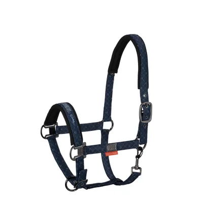 Produktbild von Eskadron Platinum Halfter mit Dornschnalle " GLOSSY " Größe - X-Warmblut Farbe - navy