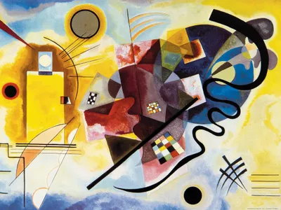 Produktbild von Wassily Kandinsky Kunstdruck Bild - Gelb Rot Blau, 1925 (60 x 80 cm)