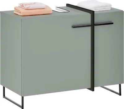 Produktbild von Badezimmer Waschtisch 80 cm Badmöbel MESSINA Schilfgrün