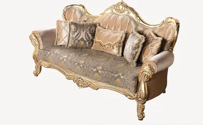 Image de Chesterfield baroque trois places canapé meubles tissu or canapés