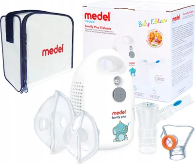Obrázok produktu pre Inhalátor-nebulizátor Medel Family Plus 3 s maskou, vhodný pre celú rodinu