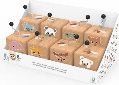 Produktbild von Speedy Monkey Spieluhr Dschungel WaldHolz 9x6x6cm Kinder Geschenk