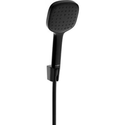 Produktbild von Mexen R-33 Kopfbrausegarnitur mit Regenbrause und Thermostatmischer, Schwarz - 785335052-70