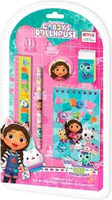 Produktbild von Gabby's Dollhouse Schreibset – Kreativspaß für Kinder mit Notizbuch & Zubehör