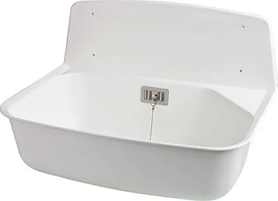 Produktbild von Haas Kunststoff Ausgussbecken Marion, Abflussbecken weiss, Komplett Set, 6200