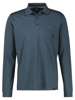 Produktbild von Lerros - Herren Poloshirt langarm, Regular Fit, (2684211), Größe:L, Farbe:Navy (485)