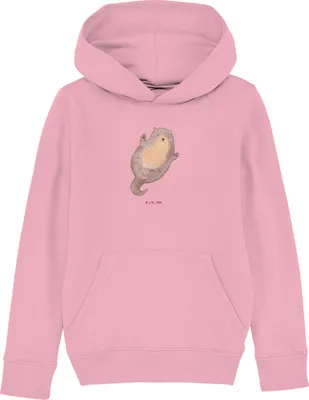 Produktbild von Mr. & Mrs. Panda Kinderpullover Otter Umarmen 9-11 Jahre (134/146) - Baumwolle Pink - Geschenk, glücklich, Seeotter See, Sweatshirt, Optimistisch, Kapuzenpullover, Hoodie