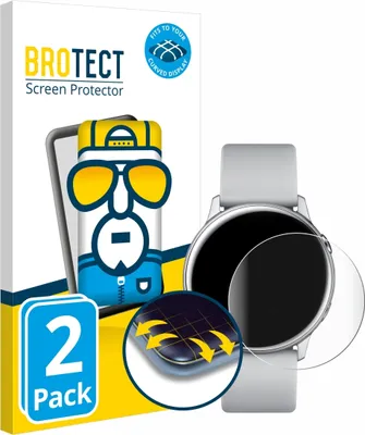 Produktbild von 2x BROTECT Fullscreen Schutzfolie für Samsung Galaxy Watch Active / 2 (40mm) Displayschutz Folie Fullcover Klar Transparent